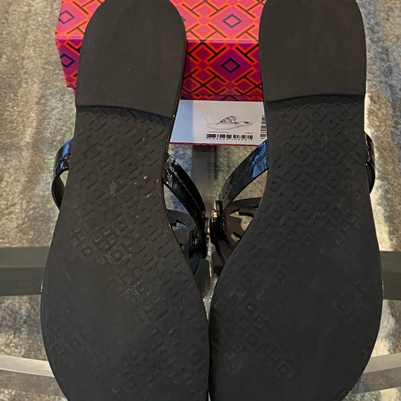 Tory Burch Miller Sandal Black Patent Size 9.5 - Picture 7 of 14